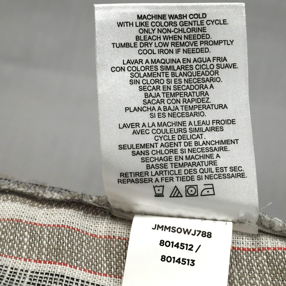 Jones NY Jacket Womens Medium Ivory Gray Linen Blend Mandarin Collar Blazer - Picture 16 of 16